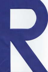 Segelzeichen Buchstabe "R" 300 mm blau